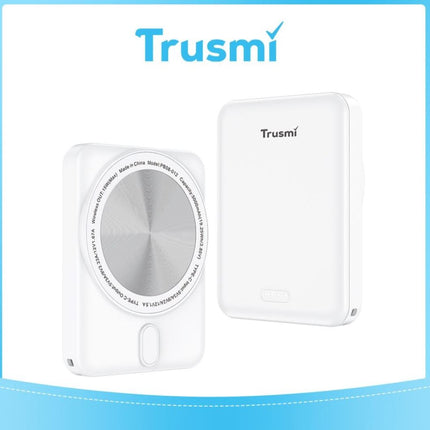 TRUSMI Magnétique Sans Fil Batterie Externe | 5000mAh | 20W Charge Rapide PD | 15W Sans Fil - PB08-012