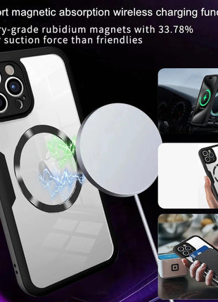 Coque En Gel 360 Magnetique Gorilla Tech Qualité Premium Noir Pour Apple iPhone 16 Pro Max