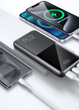 Digital Power Bank, Batterie Externe TRUSMI 10000 mAh 22.5W Couleur Noir
