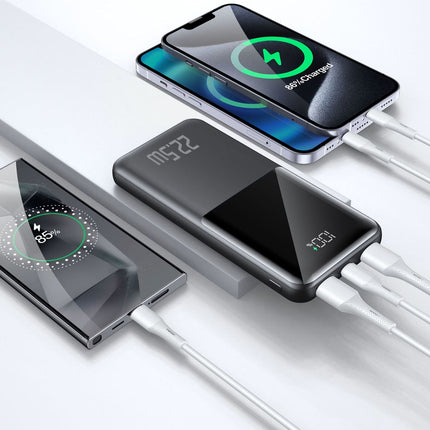 Digital Power Bank, Batterie Externe  10000 mAh 22.5W Couleur Blanc