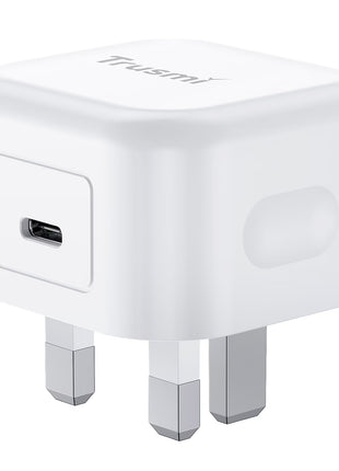 TRUSMI Chargeur Rapide USB-C 20W PD – Modèle CH23-01 – Prise Secteur, Blanc