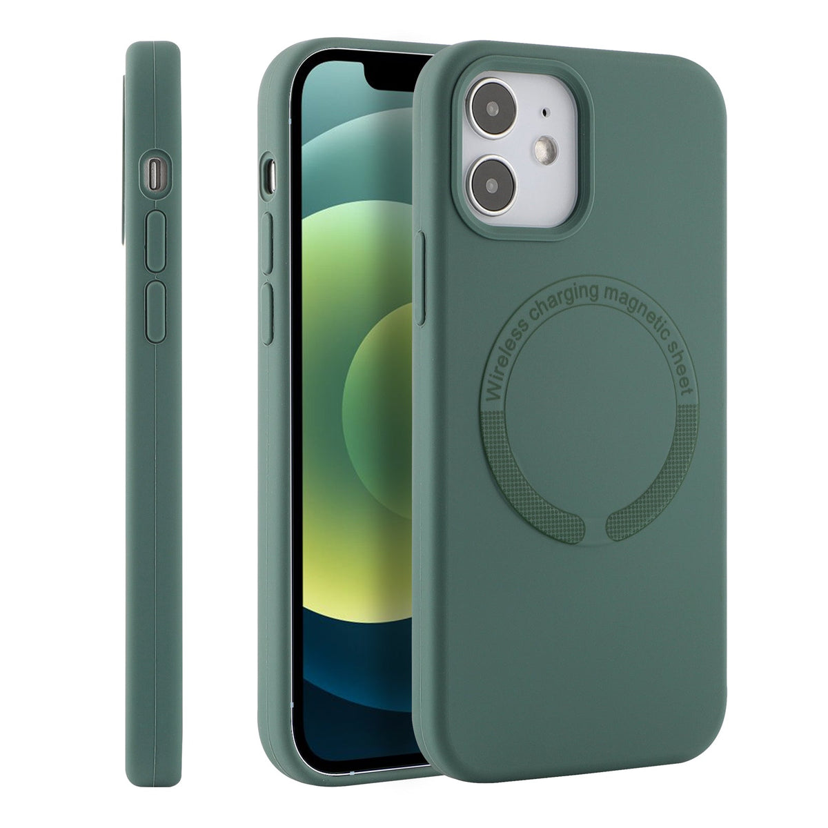 Coque En Silicone Magnetique Gorilla Tech Vert Midnight  Qualité Premium Pour Apple iPhone 13 Pro Max