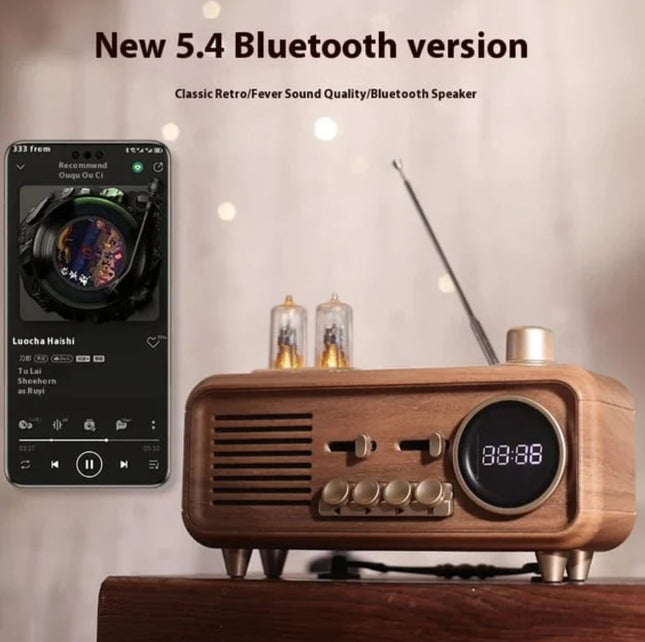 Apollo 4-in-1 Bluetooth Speaker – Portable Retro Radio with FM, USB, AUX & Wireless Streaming