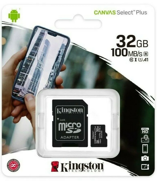 Kingston Canvas Select Plus 32GB SD Carte Mémoire