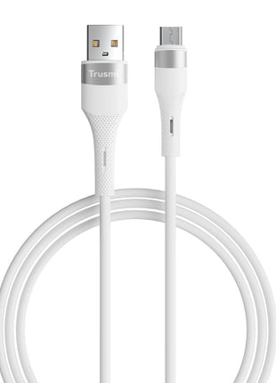 Câble En Silicone Blanc CA34-059  USB-A vers Micro