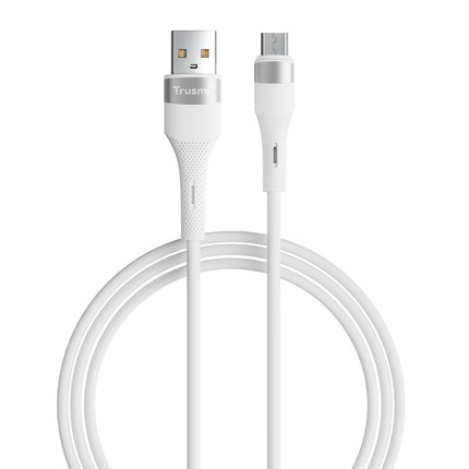 Câble En Silicone Blanc CA34-059  USB-A vers Micro