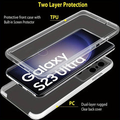 Coque 360 Transparent (Avant En Gel/Arriere Dur) Gadget Shield Pour Samsung Galaxy S22