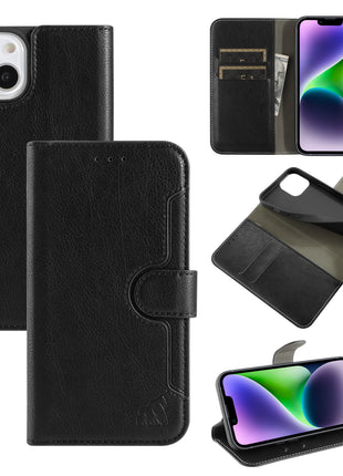 Etui Portefeuille Premium Gorilla Tech Noir Pour Apple iPhone 12 Mini (5.4")