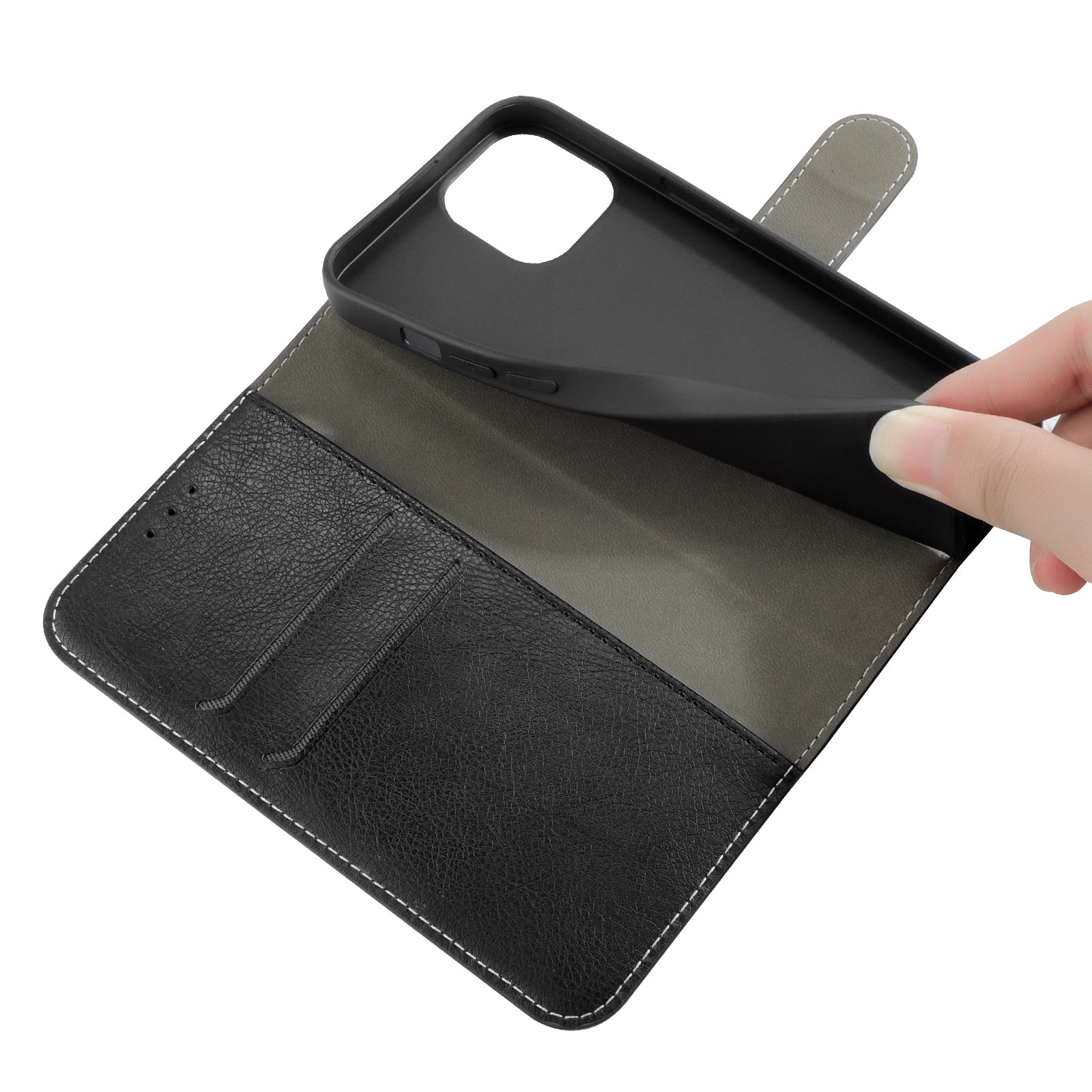Pack de 10 Etui Portefeuille Premium Gorilla Tech Noir Pour Samsung Galaxy S24 Plus
