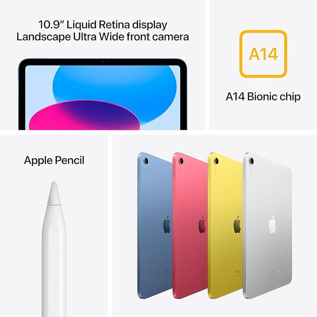 Apple iPad 10th Génération 64Gb Neuf Avec Boite Scellée USA De Couleur Argenté