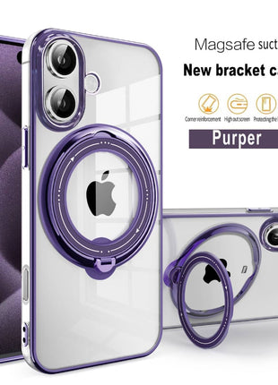 Coque  En Gel Gorilla Tech Qualité Premium a Anneau Magnétique Rotatif Violet Pour iPhone 14 Pro Max