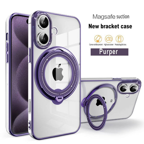 Coque  En Gel Gorilla Tech Qualité Premium a Anneau Magnétique Rotatif Violet Pour iPhone 14 Pro Max