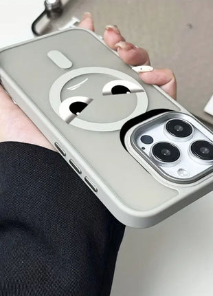 Coque Givrée Magnétique avec Magsafe Desert Titanium A Motif Angry Cat Touche Pas Mon Téléphone Pour iPhone 16