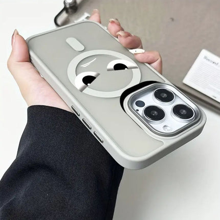 Coque Givrée Magnétique avec Magsafe Desert Titanium A Motif Angry Cat Touche Pas Mon Téléphone Pour iPhone 16