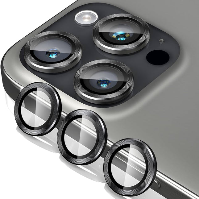 Film En Verre 3 en 1 Noir Pour  Caméra Arrière Apple iPhone 17 Pro