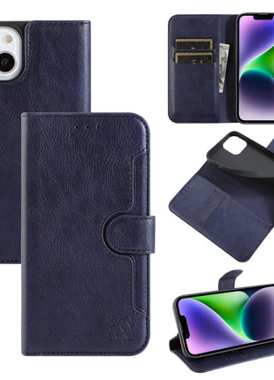 Etui Portefeuille Premium Gorilla Tech Bleu Pour Apple iPhone 12 Mini (5.4")