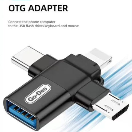 Adaptateur OTG 4-en-1 Go-Des GD-CT196