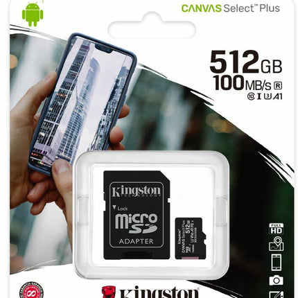 Kingston Canvas Select Plus 512GB SD Carte Mémoire