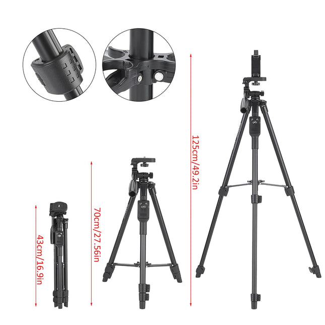 Trépied AVEC Télécommande sans fil YUNTENG 5208 (Extensible)