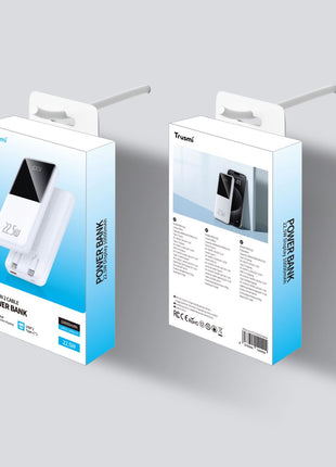 Digital Power Bank, Batterie Externe TRUSMI 20000 mAh PB03-022 PD22.5W Couleur Blanc