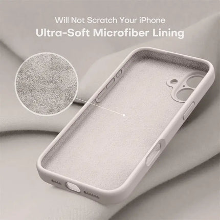 Coque en Silicone Gris Qualité Premium Pour Apple iPhone 16E