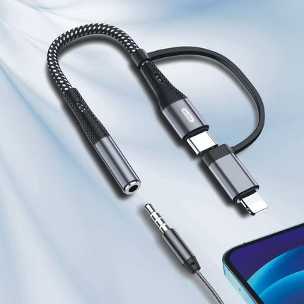 Câble Audio OTG 2-en-1 Go-Des GD-UC173, Adaptateur Connecteur
