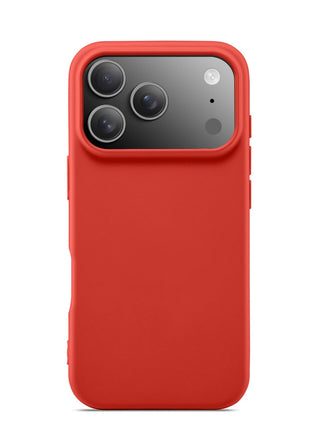 Coque De Charge Magnétique Sans Fil Magsafe En Silicone Rouge Souple Pour iPhone 17 Pro