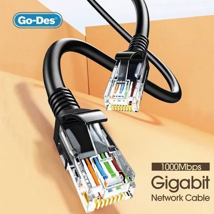 Câble Réseau Ethernet Cat6 Gigabit RJ45 Go-Des GD-HM891 (15 m)