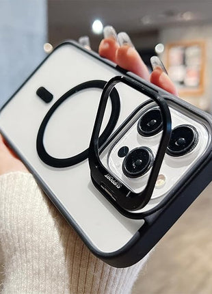 Coque MagSafe Noir Pour Apple iPhone 16 Pro Max Avec Support Et Protection Pour l'Appareil Photo