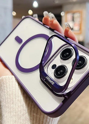 Coque MagSafe  Violet Pour Apple iPhone 16 Pro Avec Support Et Protection Pour l'Appareil Photo