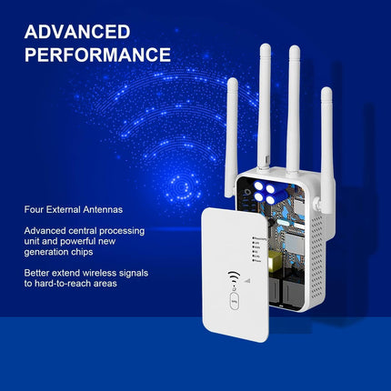 Répéteur Wi-Fi Amplificateur de Signal 1200 Mbps Go-Des GD-WPS03