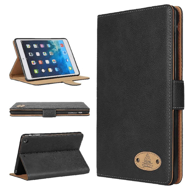 Étui  Magnetique Véritable Cuir Noir Gorilla Tech Pour iPad Pro 12.9" (2015/2017)