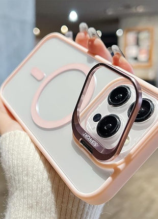 Coque MagSafe Rose Claire Pour Apple iPhone 16 Plus Avec Support Et Protection Pour l'Appareil Photo