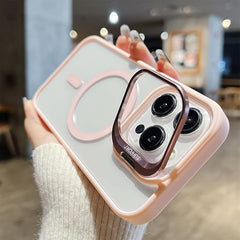 Coque MagSafe Rose Claire Pour Apple iPhone 16 Plus Avec Support Et Protection Pour l'Appareil Photo