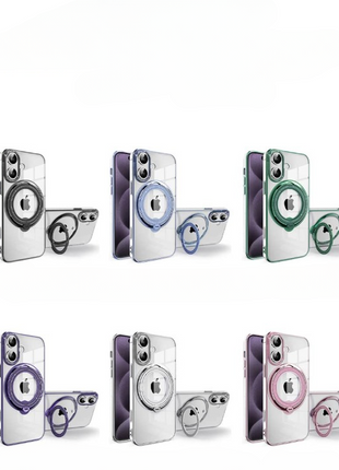 Coque  En Gel Gorilla Tech Qualité Premium a Anneau Magnétique Rotatif Violet Pour iPhone 14 Pro Max