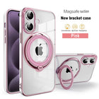 Coque  En Gel Gorilla Tech Qualité Premium a Anneau Magnétique Rotatif Rose Pour iPhone 14 Pro Max