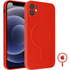 Coque De Charge Magnétique Sans Fil Magsafe En Silicone Souple Rouge Pour Samsung Galaxy S25 Ultra