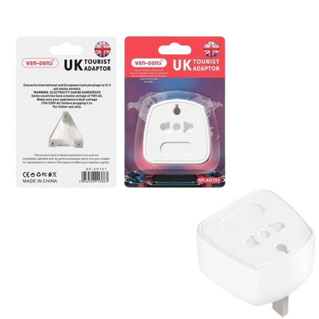 Adaptateur Secteur EUR TOURIST ADAPTOR 2 Broches Vers 1 Broches