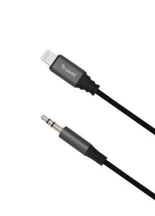 Câble Adaptateur Audio Lightning vers Jack 3,5 mm TRUSMI CA50‑04 – Gunmetal (1 m)