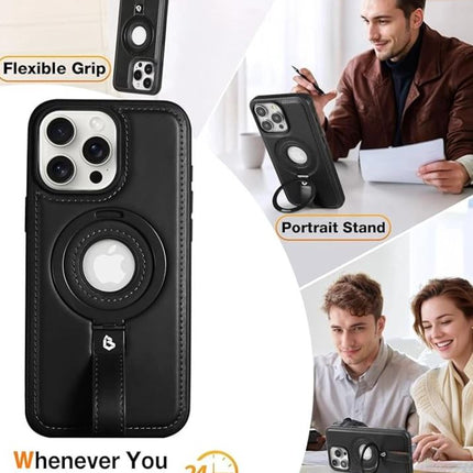 Coque en Cuir Compatible Magsafe a Capture Grio Loop Pour Samsung Galaxy S25 Ultra Couleur Noir
