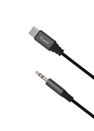 Câble Audio Tressé TRUSMI CA50‑05 Type‑C à jack 3,5 mm – Gunmetal (1 m)