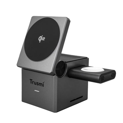 Station De Recharge Sans fil 3‑en‑1 Qi2 Cube TRUSMI CD02‑01 – Gris