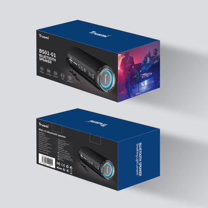 TRUSMI BS01-01 Waterproof Bluetooth Speaker Lights & Hands-Free Calling
