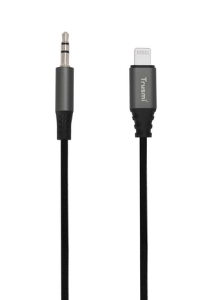 Câble Adaptateur Audio Lightning vers Jack 3,5 mm TRUSMI CA50‑04 – Gunmetal (1 m)