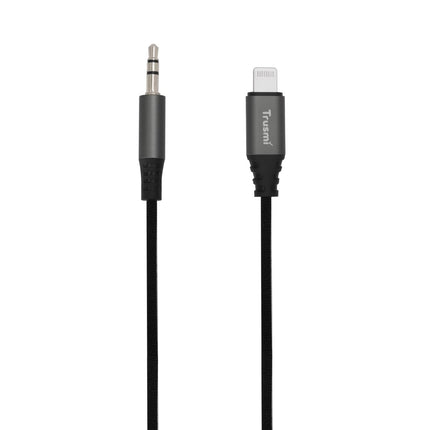 Câble Adaptateur Audio Lightning vers Jack 3,5 mm TRUSMI CA50‑04 – Gunmetal (1 m)