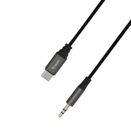 Câble Audio Tressé TRUSMI CA50‑05 Type‑C à jack 3,5 mm – Gunmetal (1 m)