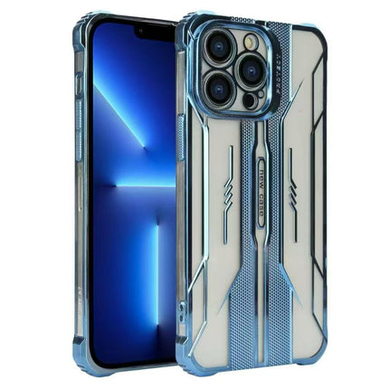 Coque CyberShield Pro (Bleu) Pour iPhone 15