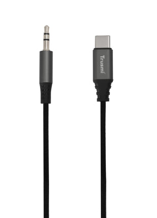 Câble Audio Tressé TRUSMI CA50‑05 Type‑C à jack 3,5 mm – Gunmetal (1 m)