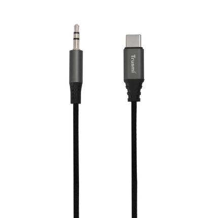Câble Audio Tressé TRUSMI CA50‑05 Type‑C à jack 3,5 mm – Gunmetal (1 m)