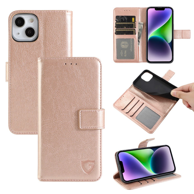 Étui portefeuille classique Gadget Shield pour Samsung Galaxy A03, or rose